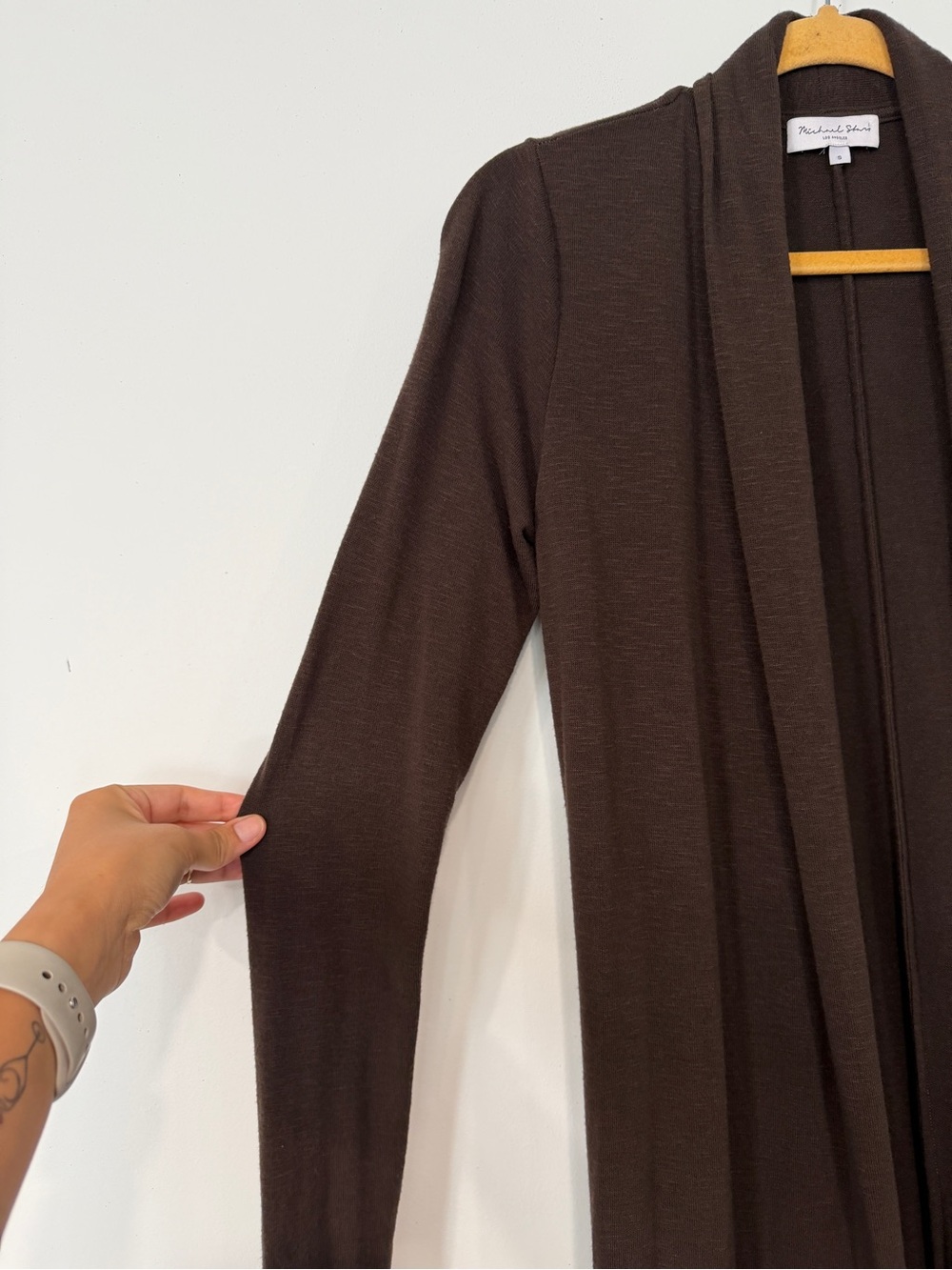 Michael Stars Long Open-Front Cardigan — Java - Picture 6 of 12